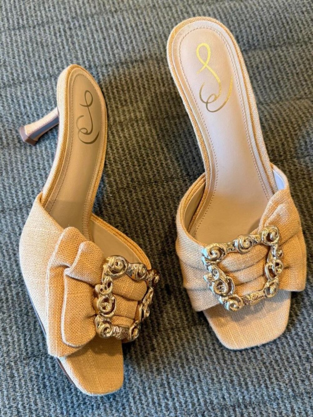 Sam Edelman Women's Tan and Cream Mules